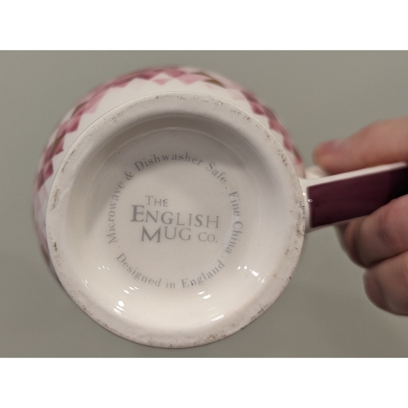 The English Mug Co Abstract Fuschia Ceramic Tea Coffee Mug - Picture 7 of 8